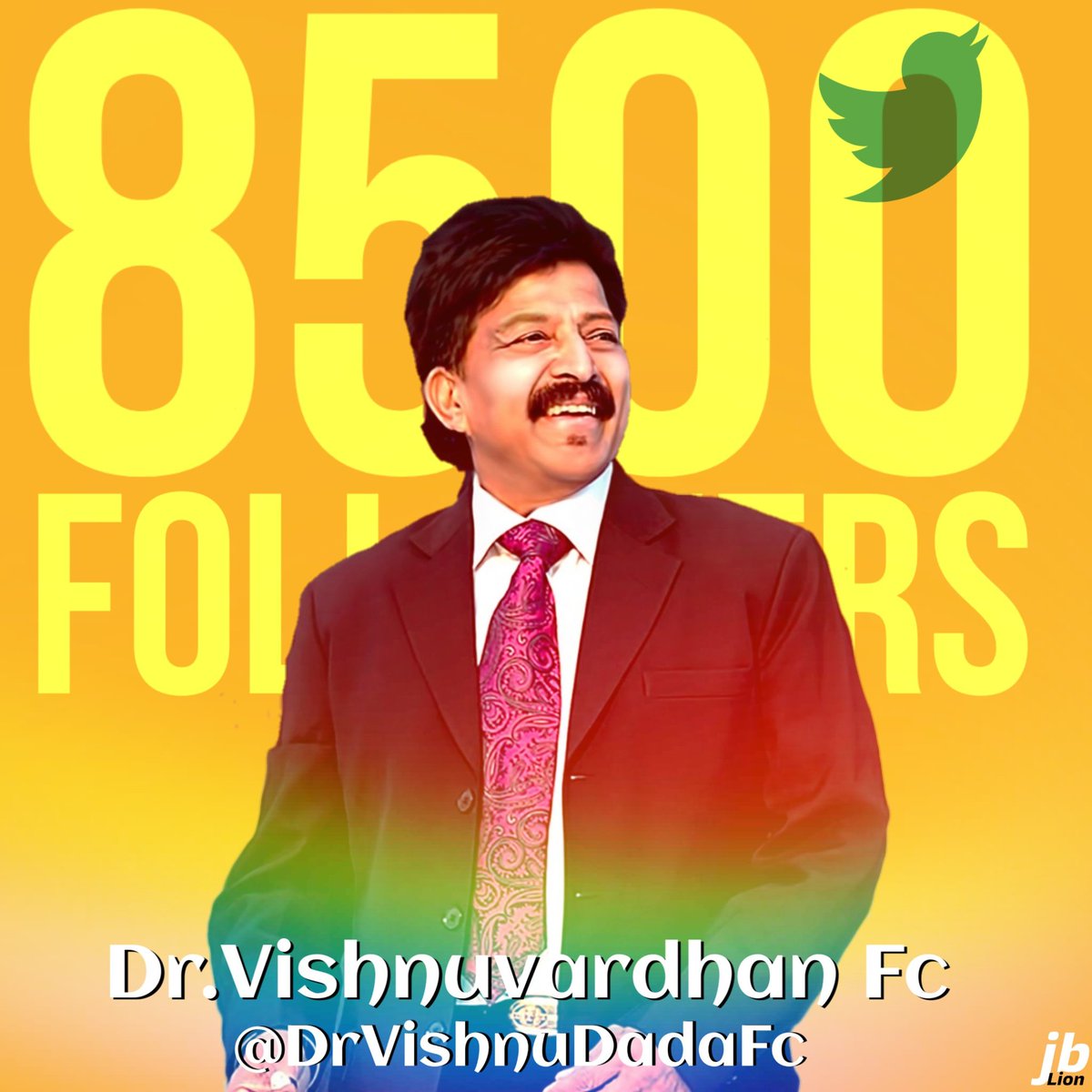 DrVishnuDadaFc's tweet photo. Dear Lions,
we are 8500 strong now on twitter. thank you everyone for your love and Support. #LifeForDada ❤
Dada Advance Trend On July 29th 6Pm
ಎಲ್ಲಾ ದಾದಾ ಅಭಿಮಾನಿಗಳು ಧನ್ಯವಾದಗಳು https://t.co/CidQc7OGK1