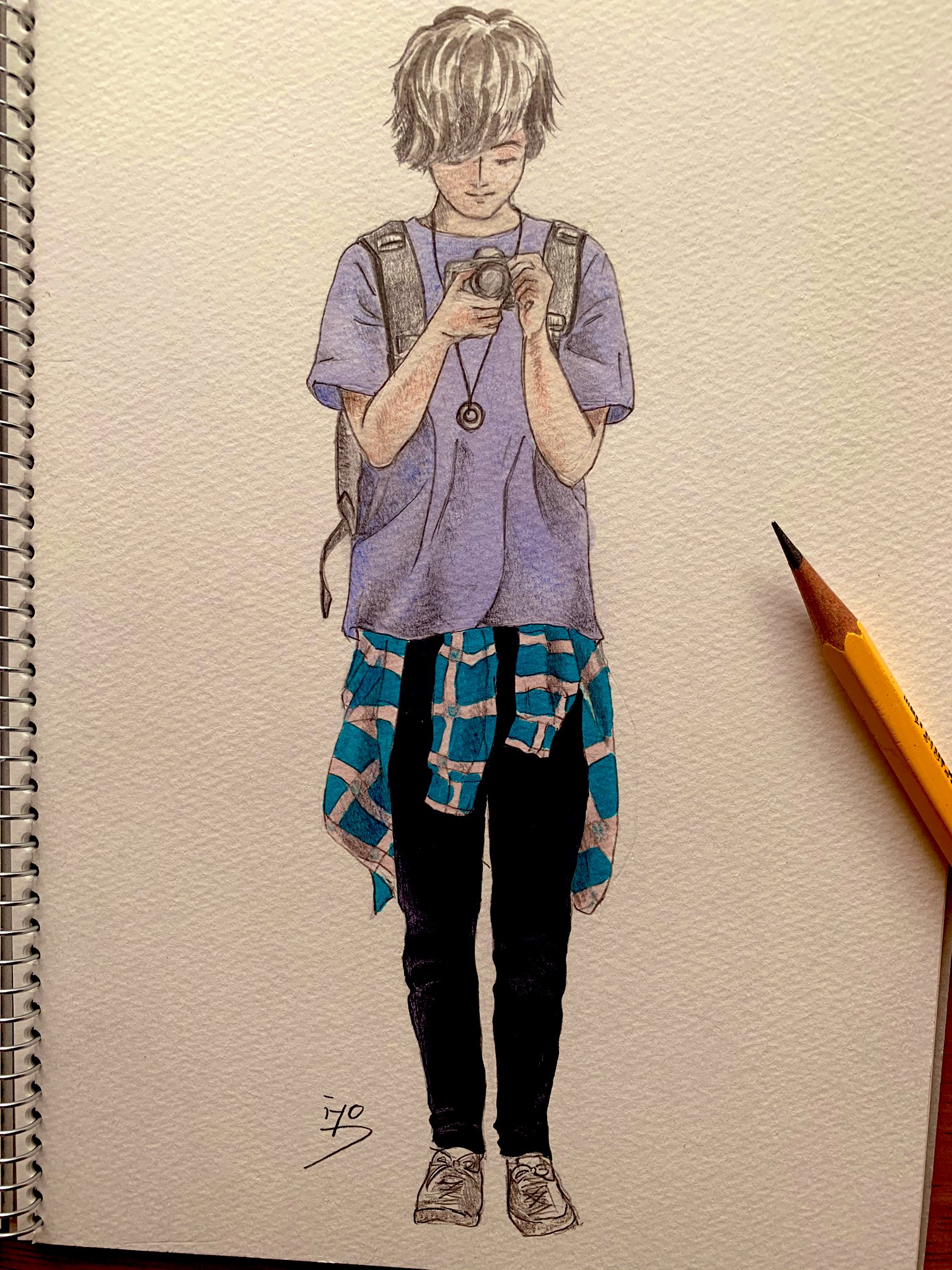 Iyoriiiiｎ Illustrationart イラスト 手書きイラスト コピック 水彩色鉛筆 絵描きさんと繫がりたい カメラ男子 可愛系男子イラスト T Co Jovheqhuij Twitter