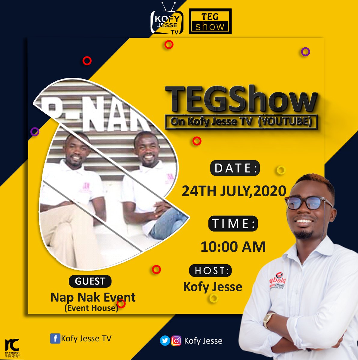 KofyJesse's tweet photo. This morning at 10am sharp am having a conversation with the award-winning Event House in Cape Coast (Central Region).
More revelations made by #NapNakEvents on #TEGShow on #KofyJesseTV @EkowESimpson @nydjlive @CastaTroyGh @nemisis_loso @kwamelegend @kwamiaace https://t.co/XEK47znbjp