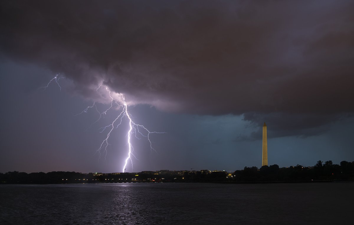 This is one of many lightning photos I shot during tonight's storm chase at the Tidal Basin.  I'll save the more "striking" lightning photos for a Capital Weather Gang post tomorrow. <a href="/capitalweather/">Capital Weather Gang</a>