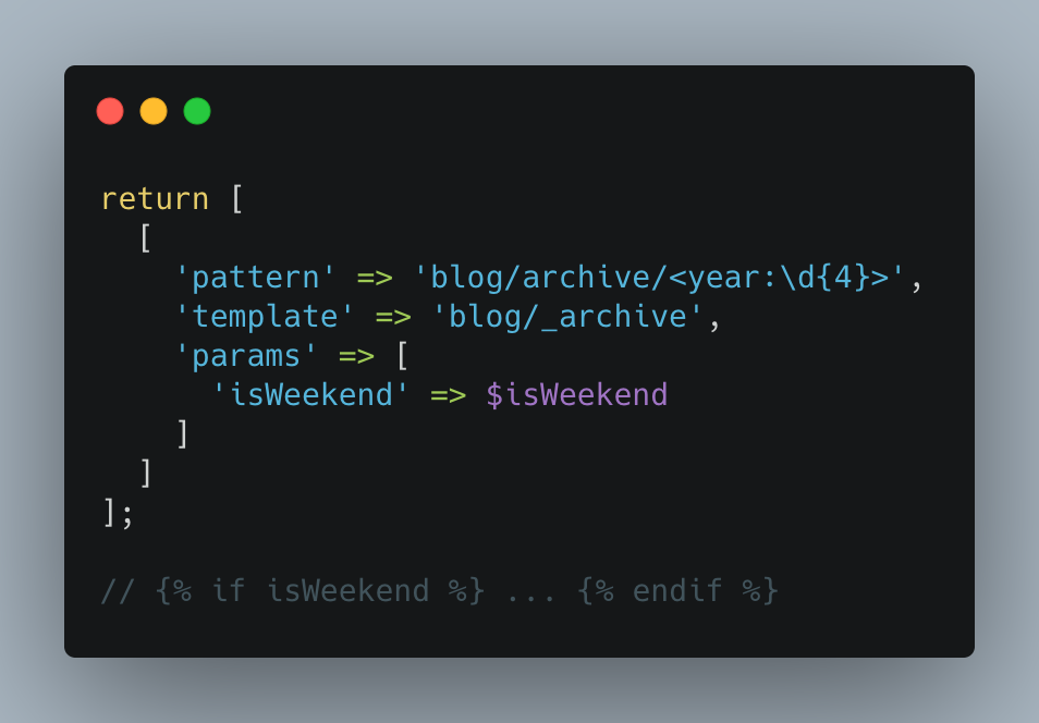 #TIL you can pass template params directly to a custom #CraftCMS route! — Thanks, <a href="/BenParizek/">Ben Parizek</a>! p.s. Everybody go sign up for the Craft The Planet newsletter: straightupcraft.com