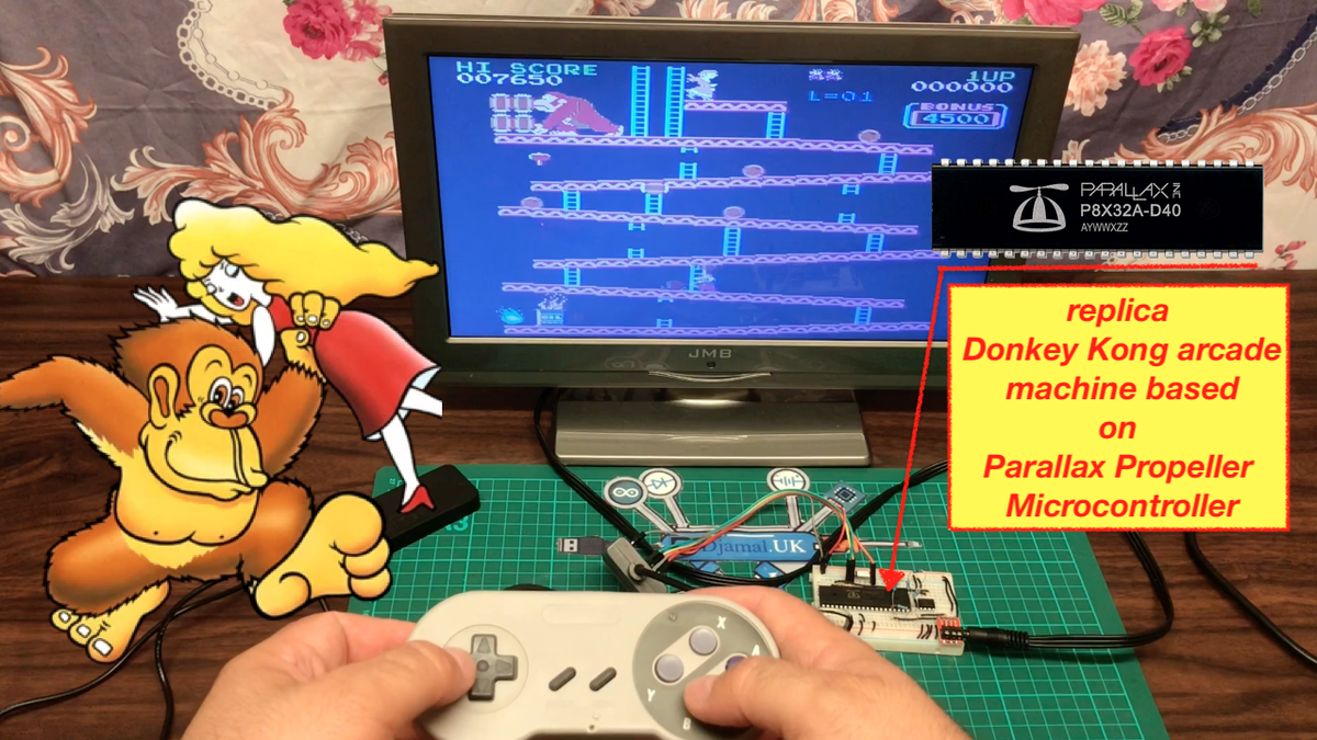 DjamalUK's tweet photo. Building excellent replica Donkey Kong arcade machine based on Parallax Propeller Microcontroller https://t.co/PdJ9PWlkYw
#Parallax_Propeller #Game_Console #Donkey_Kong #arcade_machine @tindie @hackadayio @Hacksterio
@oshpark @MicrochipMakes @Parallax @Propeller
@ohsummit https://t.co/bkuhb5Izsv