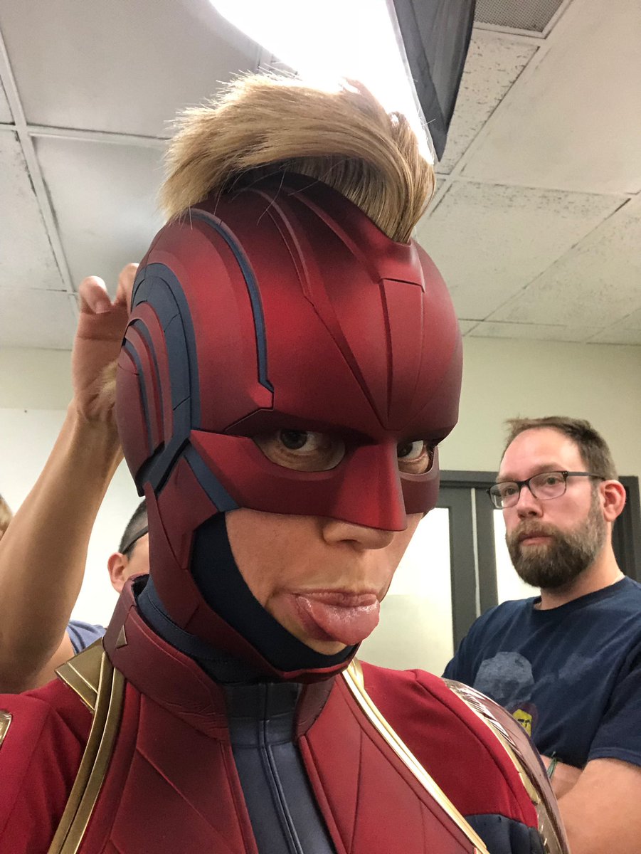 brielarson's tweet photo. Looking back at photos. 💕 It’s been the privilege of a lifetime to be your captain marvel. Can’t believe this all started at ComicCon 4 years ago today 🥰 https://t.co/nbRxkbVnmf