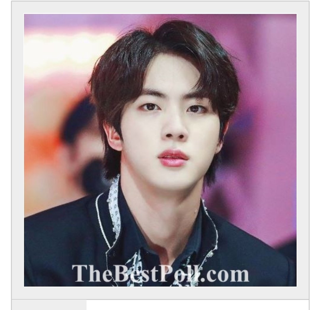 Rjjiniza's tweet photo. ๐ธ The Most Handsome K-Pop Male ldols 2020 โฐ๐ช
๐ณ https://t.co/vqyPT30gga ๐ฑ jin ๐ฑ Vote once every 24 hours ๐ฑ End of voting : 4/10/2021 Thank you โค
#RecordBreakingMoon ๐ฅณ
#์ง #์์ง #๊น์์ง #๋ฐฉํ์ง
#๋ฐฉํ์๋
๋จ์ง #JIN #BTSJIN
#Seokjin #KimSeokjin @BTS_twt https://t.co/iqdJDPOJjY