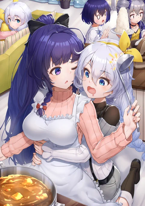「～君のいる家～」ヽ('▽`)/
@houkai3rd
#HonkaiMemory #illustration #キアナ #芽衣 #ゼーレ #ブローニャ #テレサ 