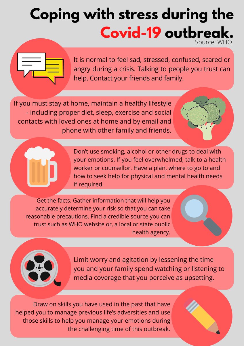 rcstemsociety's tweet photo. A person’s mental well-being is also an equally important part of staying safe and healthy during the pandemic. Here are some tips on how to cope with the stress during the the Covid-19 outbreak. 

#STEMCares https://t.co/LILCih96mT