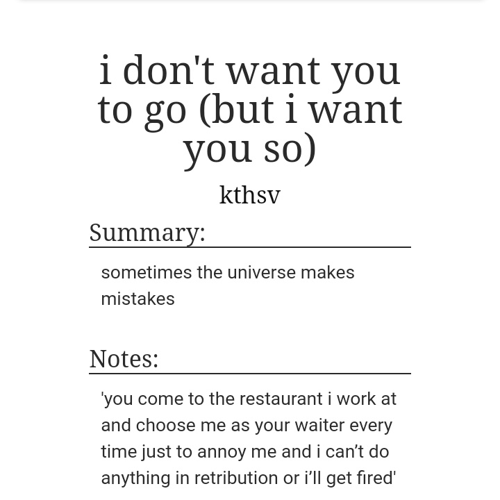 i don't want you to go (but i want you so) | 207k https://archiveofourown.org/works/9547046/chapters/21585185