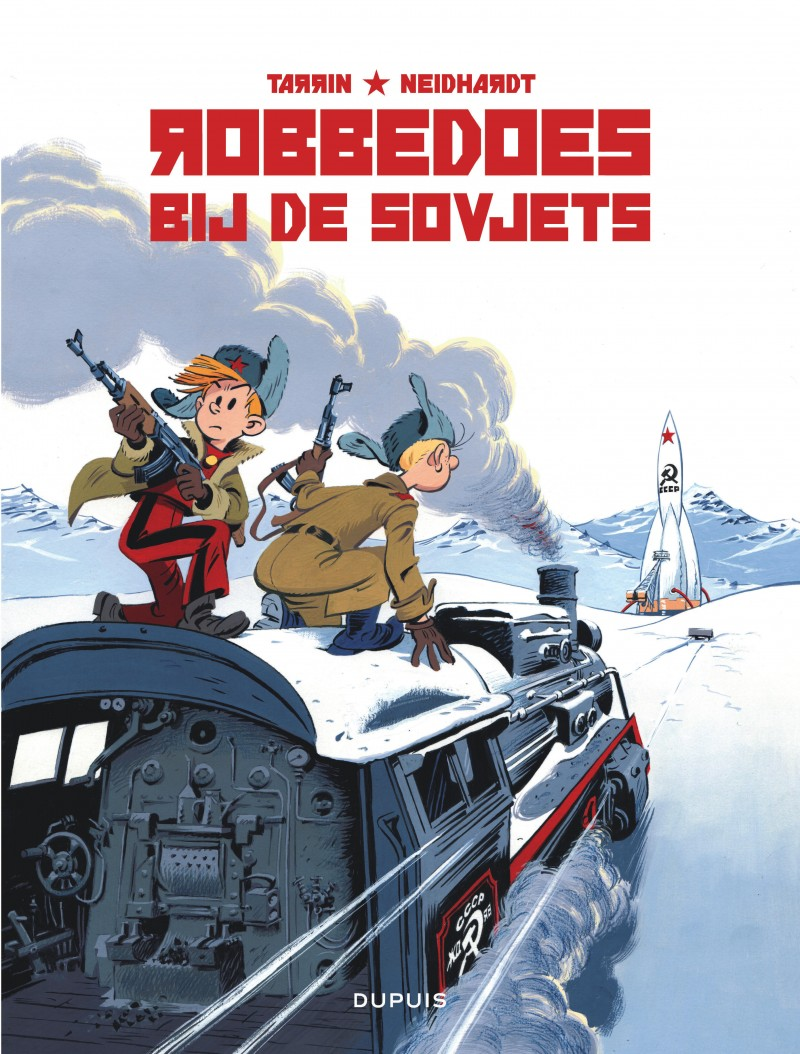 stripland_BENL's tweet photo. Dobroye utro! Op dit vroege uur brengen we jullie de Nederlandstalige cover van #Robbedoes bij de #Sovjets. #Tarrin tekende in 2007 ook al 'Het Graf van de Rommelgems', #Neidhardt is de scenarist. De Graaf van Rommelgem valt in handen van de Russen. Release: 2 september. #Dupuis https://t.co/TOgccwGwxh