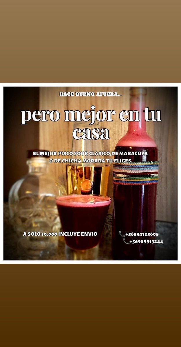 EmprendeAca's tweet photo. EstadoPuro #PiscoSourPeruano tradicional, maracuyá, chicha morada https://t.co/1RuYtDq7J9 @lorecuadra @_csb37 @carlitalabra @unacurandera @AlexImNot @MrsVanBuren @AleBauerle @FridaSiKahlo @sergioulloa1 @Andre_tuit @MrsCarolo @nicergas @nicozuniga @OrosNercelles @_ebitter https://t.co/AyJYaGZdII