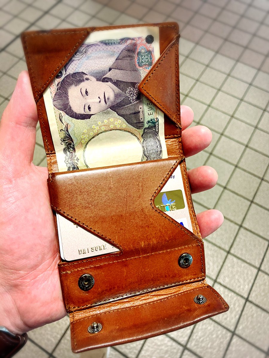 日本超高品質 abrAsus高島屋コラボ栃木レザー仕様小さい財布【ブルー