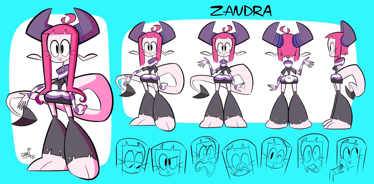 meet Zandra! 

she's a monster gal who's sweet and kind-hearted. she's also a big dork. despite this she tries the best she can to be the best she can!

been messing with her design again for awhile but I finally settled on something (for now) 