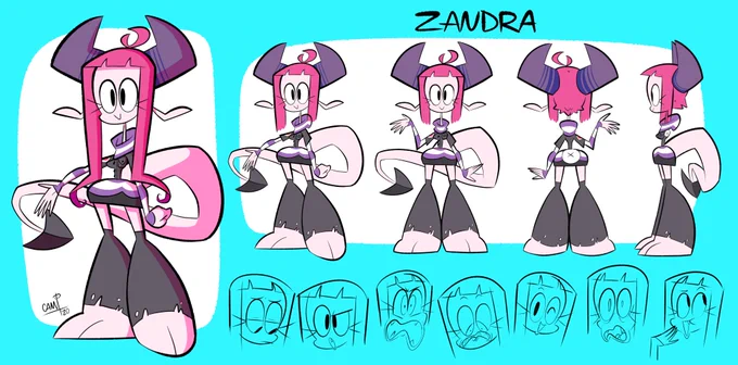 meet Zandra! 

she's a monster gal who's sweet and kind-hearted. she's also a big dork. despite this she tries the best she can to be the best she can!

been messing with her design again for awhile but I finally settled on something (for now) 