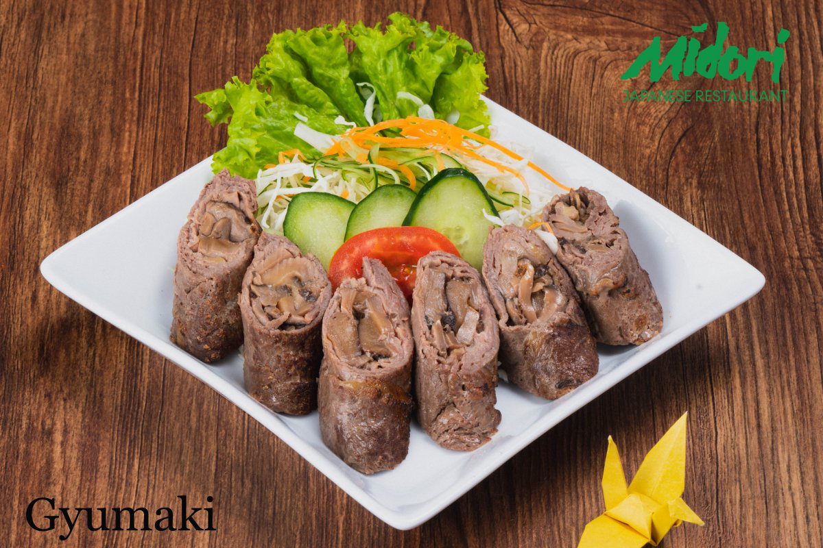 Midori Restaurant Pa Twitter Gyumaki Daging Sapi Gulung Isi Jamur Dalam Saus Teriyaki Tersedia Disemua Cabang Midori