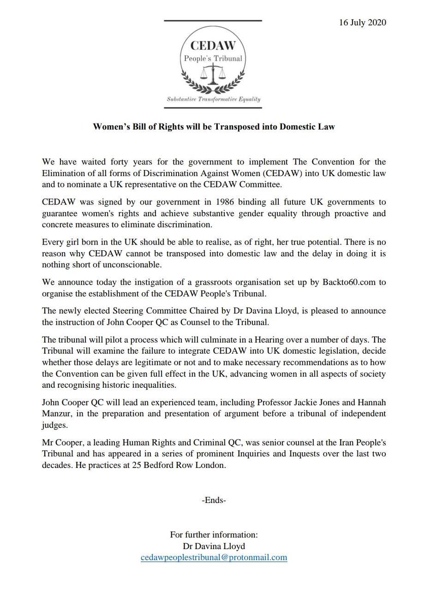 JanetBailes's tweet photo. #BackTo60 
May I please call on everyone who supports the Rights of Women to sign our Petitions.
CEDAW protects &amp; aims to improve the Rights of all Women &amp; Girls &amp; needs to be incorporated into UK Law.
Pls✍️&amp;RT. Thank you.

✍️➡️https://t.co/gJ4Kzwn6p0

✍️➡️https://t.co/s29nBdtIDv https://t.co/NoV0MVEJVW