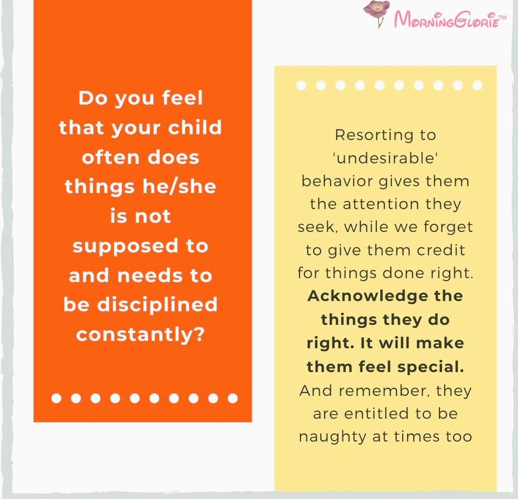 morningglorie1's tweet photo. Kids need attention. When we forget to acknowledge things done right, they resort to what is perceived as "undesirable behaviour"- tantrums, pinching, biting etc
#parenting #tantrums #morningglorie_earlylearning #postivereinforcement #attentionseekingbehaviour https://t.co/LfhOgUhHPW