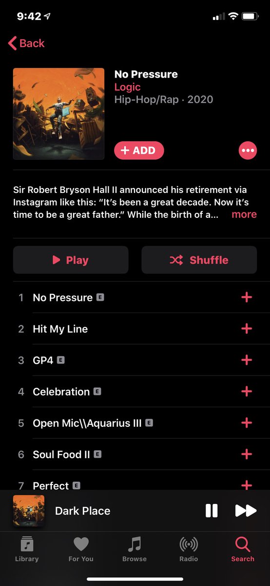 Congrats to <a href="/Logic301/">Rap Ron Howard</a> on the release of “No Pressure” and your retirement! You’ve always been a fucking genius and the hardest worker I ever knew. I truly don’t know anyone who deserves this more than you. Proud of you. I know we’ve have our differences but it’s all love ❤️