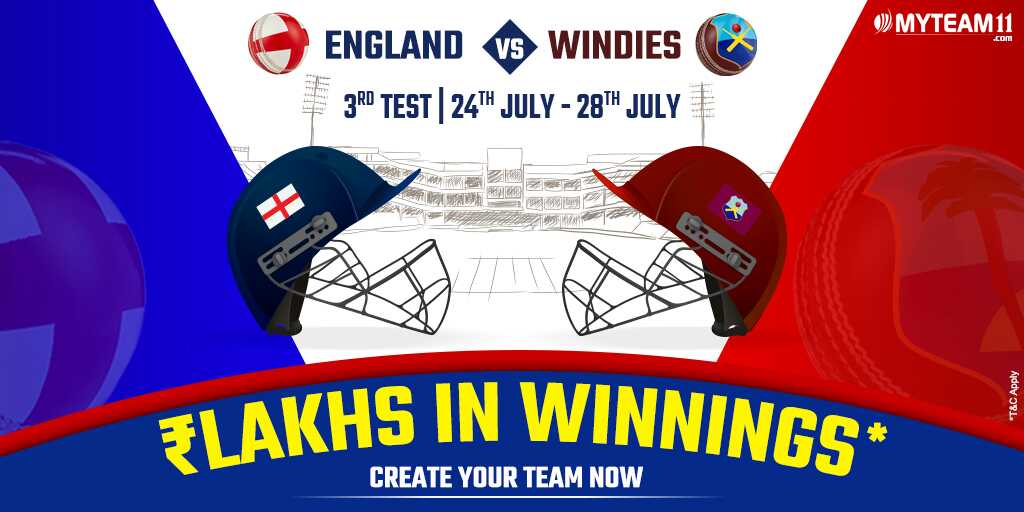 jayesh2301's tweet photo. Play More, WIN More with MyTeam11! ENG vs WI 3rd Test Match, Create your Team Now. #myteam11 https://t.co/v0D3aBvwLc