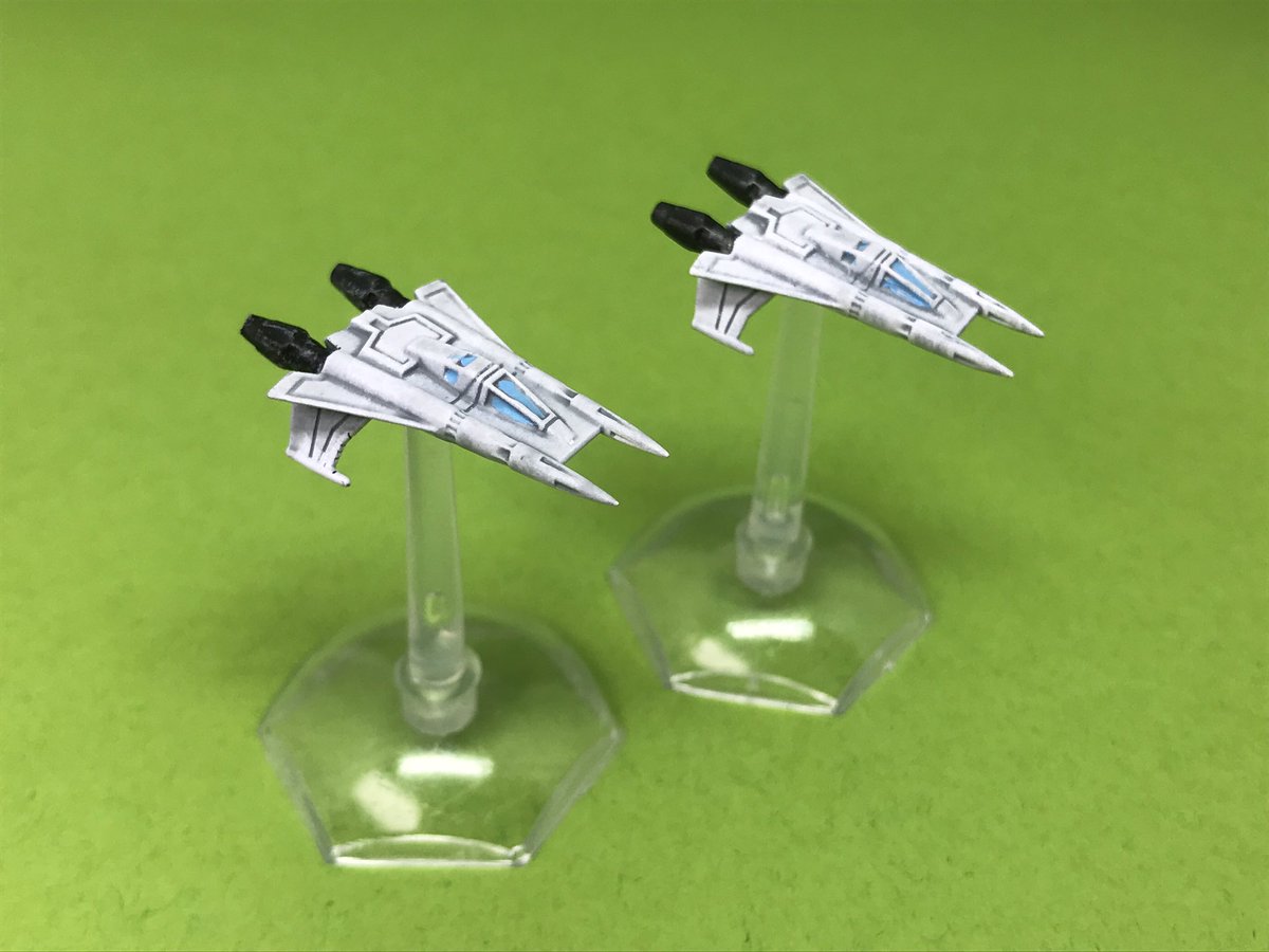 TheRealGeektown's tweet photo. Terran Starfighters are now available at Geektownusa’s eBay store. #Wargaming #SpaceShip #fullthrust #gameminiatures #models https://t.co/Mt4dEQqmK2