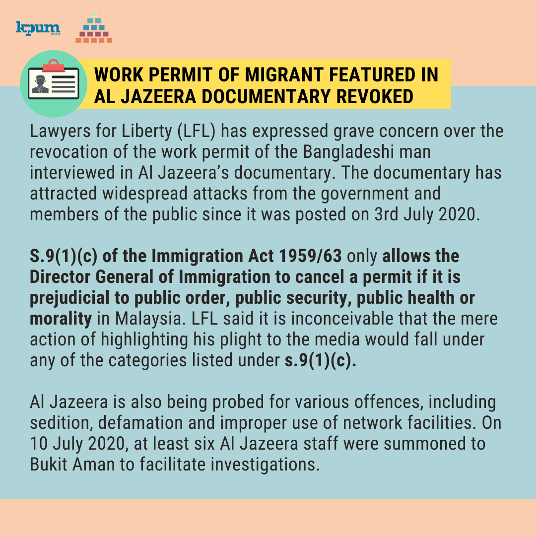 kpum_asasi's tweet photo. Hey everyone, here's our 19th Human Rights Round-Up (24/07/20)! 📰
Full article: https://t.co/XpSVzofTS5
#deathindetention #deathincustody #policeaccountability #freedomofassembly #freedomofexpression #freedomofspeech https://t.co/19jd50S9n9