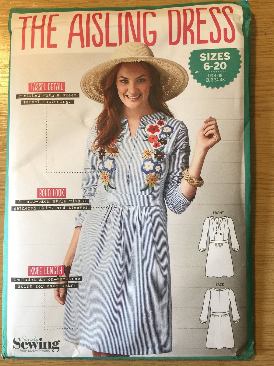 WatsonsVintage's tweet photo. Only £5.95 for this PERFECT Boho Style Summer Dress Pattern In my #etsyshop: Uncut Simply Sewing Sewing Pattern 'The Aisling Dress' - an easy-breezy boho style dress - UK Sizes 6-20 US 4-18 - Relaxed Fit Frock -Supply https://t.co/ljyiUL8eEn #DressPattern #BohoStyleDress #Sewing https://t.co/LqePxEttBD