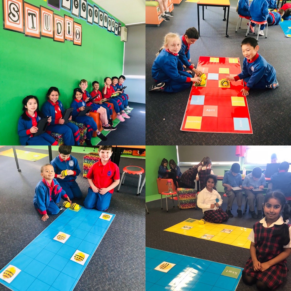 WinstonHeightsP's tweet photo. Stage One students love coming to the Studio to learn  how to program Bee Bots to complete challenges related to weather and the seasons. https://t.co/8S8RJ2knzz