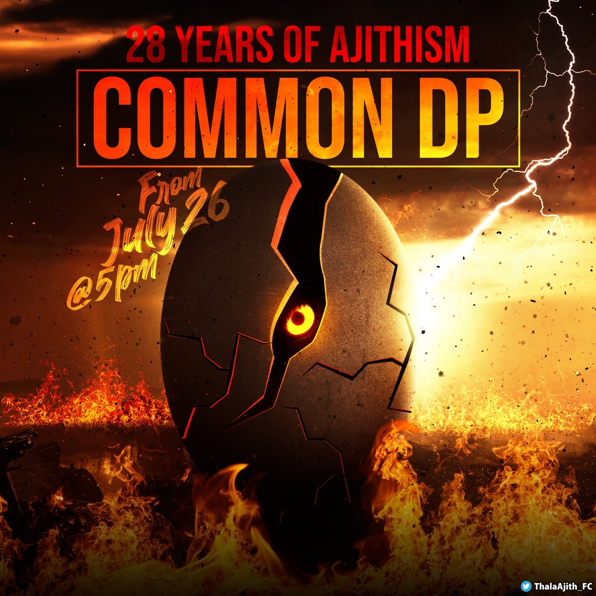 ThalaAjith_FC's tweet photo. IMPORTANT ALERT! 📢

The Most Anticipated Common DP Of '28Years Of AJITHISM' To Be Launched On Sunday Evening At 5PM 😎🎉

15+ Celebrities List Will Be Revealed Soon..! 🗒️

Get READY To Witness Never Before Seen Festival For a CDP Release.!💥💃🏻

#Valimai | #AjithismCDPOnJuly26 https://t.co/3JQ3lUZDuT