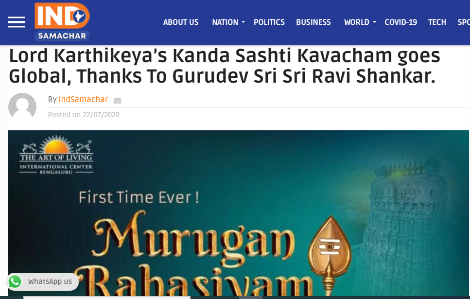 srinivazvasu's tweet photo. @naikrakesh @UshaNirmala @Indsamachar Great! God Bless! #Indsamachar !
No one
No channel
No website
Publishes such heartwarming News for Hindus all over the world, filling their hearts with pride and devotion!
They are all about TRP..
And their pompous anchors!
Muruga Saranam!🙏🙏🙏 https://t.co/SRsxPToDTb