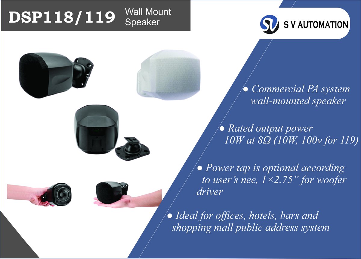 v_automation's tweet photo. DSP118/119 Wall Mount Speaker 
The atmosphere defines the environment of sound.
Enjoy the music!
For more details: DM or Whatsapp
+91-9712386990
+91-9825884633 https://t.co/SWA7S0uzPH