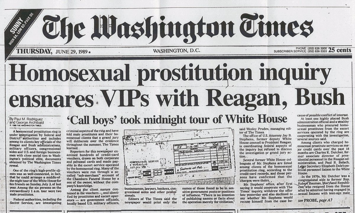 5. In his spare time, George Bush had sex with boy prostitutes, and he gave them tours of the White House.