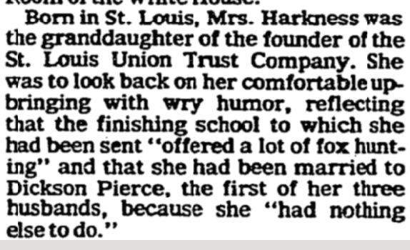 tfw she married the first husband "because she had nothing else to do"