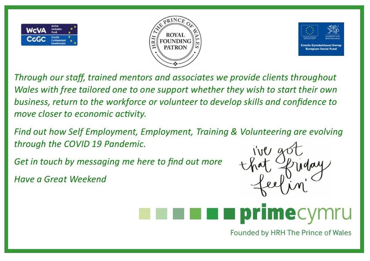 TomPRIMECymru's tweet photo. At PRIME Cymru we are here to help and support you to achieve your goals and fulfill your ambitions. #PRIMECymru #supportingmaturepeopleinWales #activeinclusionfund #wcva #employment #beyourownboss #volunteering #training #heretohelp #fridayfeeling @WCVACymru @WCVA_AIF https://t.co/KsLIgwpWwP