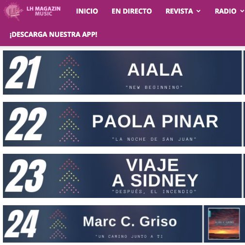 MarcCGriso's tweet photo. ‘Un camino junto a ti’ se cuela en el top 24 de @LHMagazin y subiendo!! Gratitud grande grande grande... 🙏🙏 cc @seamlessrec https://t.co/39ITAVeQqu #flamenco https://t.co/1MWhXplJB5