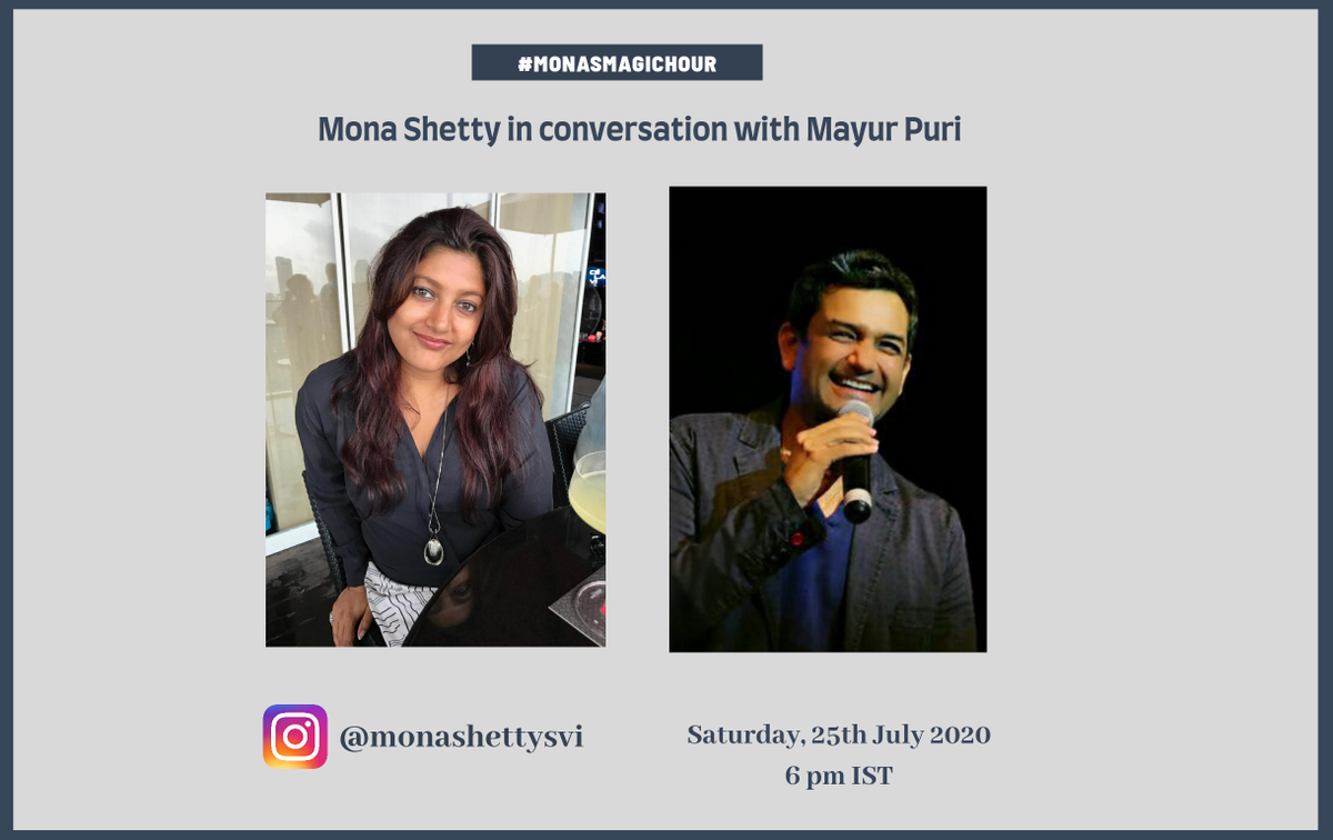 soundnvisionsts's tweet photo. Screenwriter | Lyricist | Actor | Film-Maker | Storyteller
@mayurpuri a man of numerous talents &amp; one of the most sought-after writers in the Industry. A master at dialogue adaptation.

Catch @mayurpuri live with @monashetty on 25th July, at 6 pm on #MonasMagicHour. See ya there! https://t.co/OA5ZBwOz9c