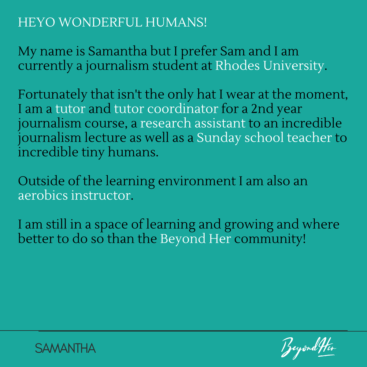 BeyondHerZA's tweet photo. Good Morning!

One of the things we enjoy about our #BeyondHer community is that our members can express themselves as freely as @sam_carolus222 has.

Think of this platform as the "Facebook for Women"

Follow Her. Join Her. Sign Up.

https://t.co/KsyzfuIudT https://t.co/UbrsM7roof