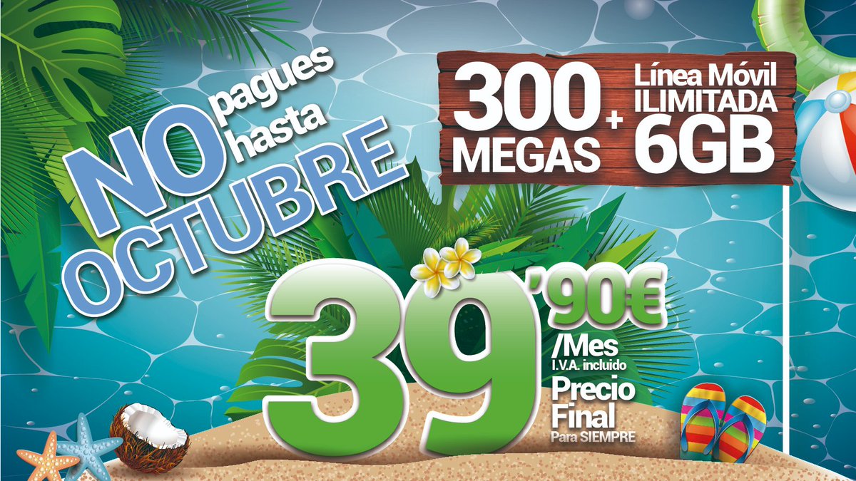 cablex_ext's tweet photo. ✅¡Contrata ahora y NO PAGUES hasta OCTUBRE!✅
✴¡Sólo DISFRUTA!✴
⚠️También puedes contratar cualquier otro paquete de 300 Megas + línea móvil ilimitada con datos a tu elección: (6Gb, 15Gb, 20Gb, 25Gb o 30Gb)⚠️
☎️924 00 15 00.🌐https://t.co/nuVW2EDrvg https://t.co/GYoG15EudE
