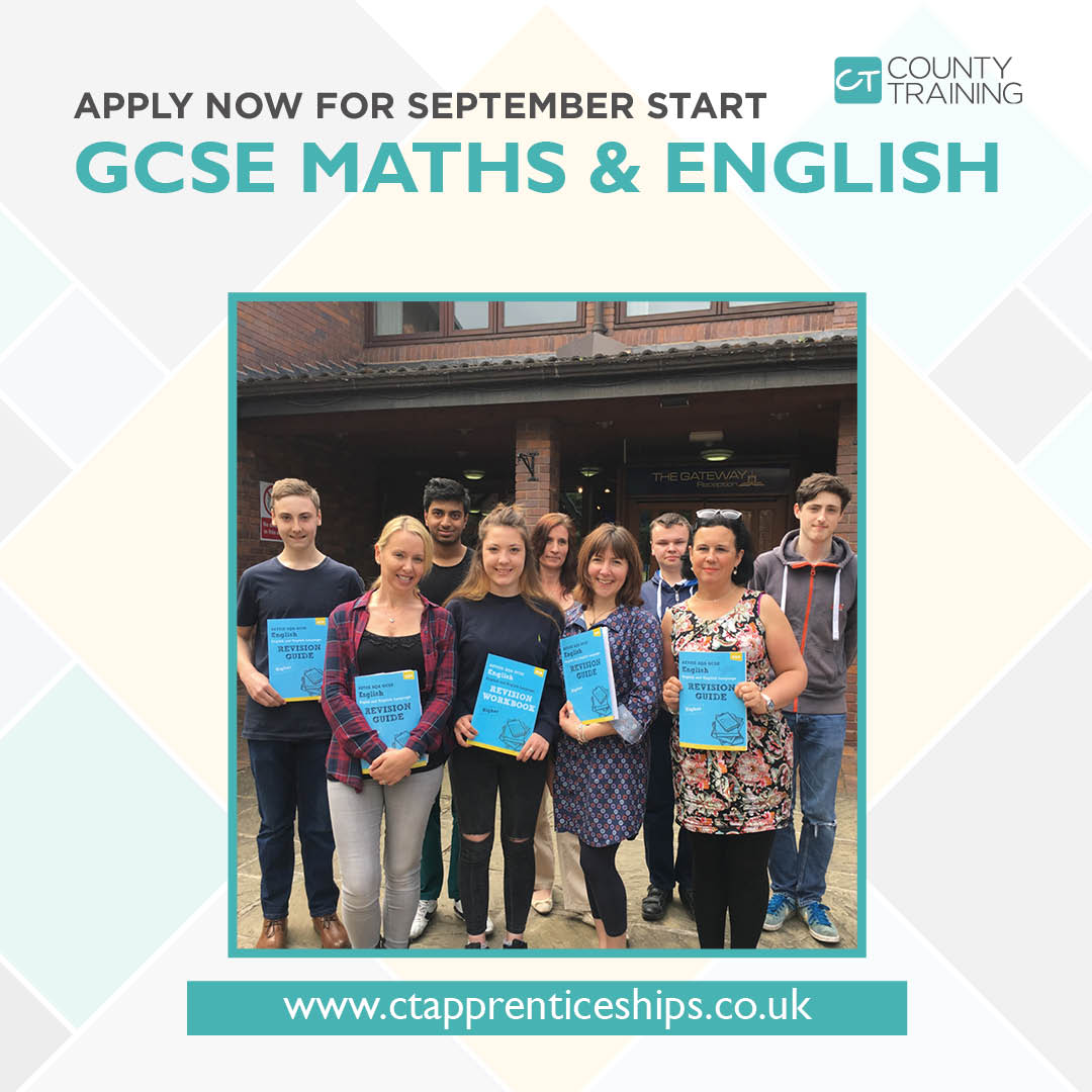 CountyTraining's tweet image. County Training offers free #maths and #English #GCSEs in #Shropshire, which will open doors to your future career. Classes are free (subject to eligibility) and start in September. Find our more and #LetsGetShropshireMoving
 bit.ly/2ZC69Wl