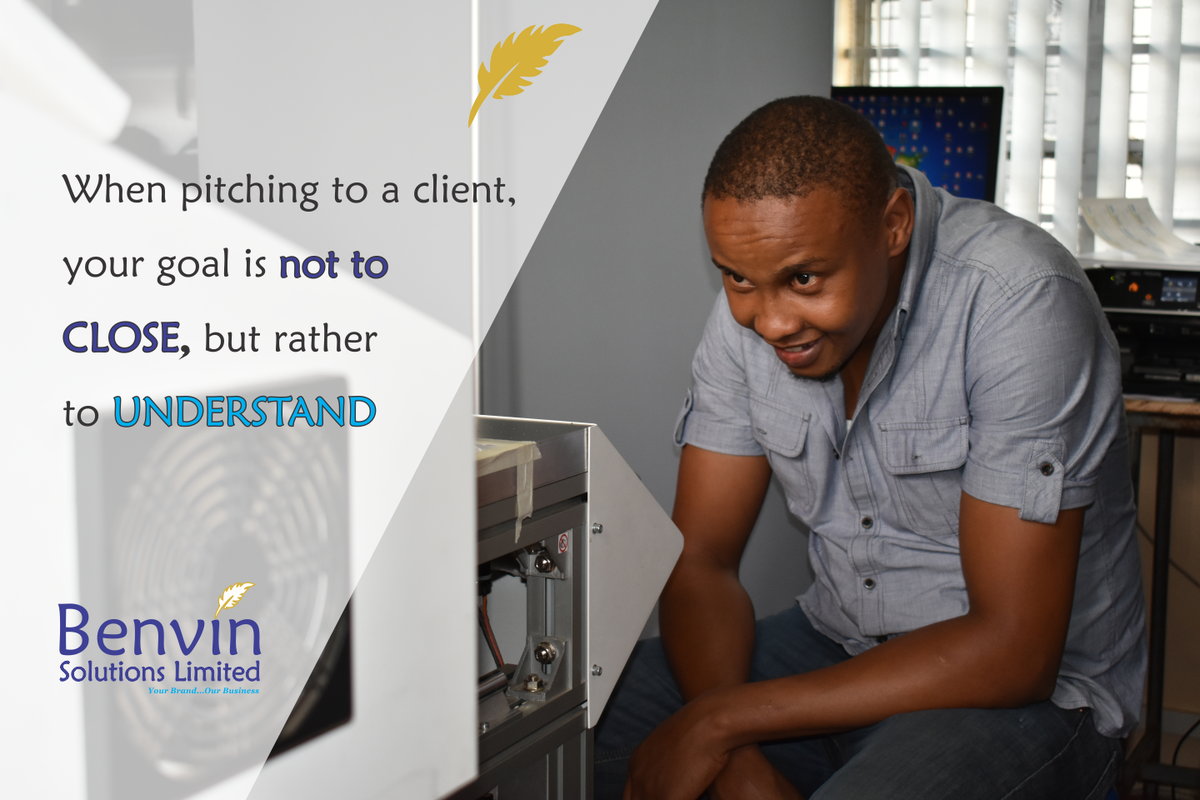 benvinsolutions's tweet photo. Its is perfectly fine if your client says 'NO'. In fact it is highly encouraged that as a sales person, you faced such situations, because at the end of the day, CUSTOMER IS KING!

#FridayFact #businessintelligence #marketing #sales #personalbranding #Kenyans https://t.co/74zpOPDLv7