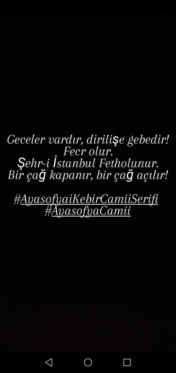 ayy_yusra's tweet photo. Geceler vardır, dirilişe gebedir!
Fecr olur.
Şehr-i İstanbul Fetholunur.
Bir çağ kapanır, bir çağ açılır!

#AyasofyaiKebirCamiiSerifi
#AyasofyaCamii https://t.co/WfuDqIHsNU