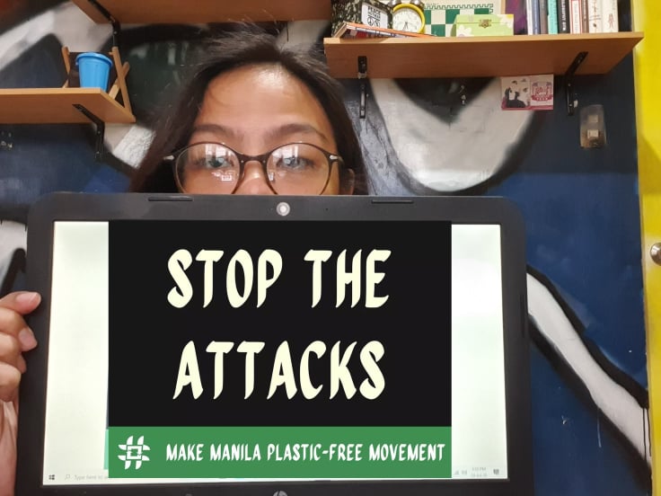PlasticFreeMNL's tweet photo. Stop the attacks!
#DigitalStrikePH
#FridaysForFuture
#SONAgKAISA https://t.co/vdtNfDxYfm