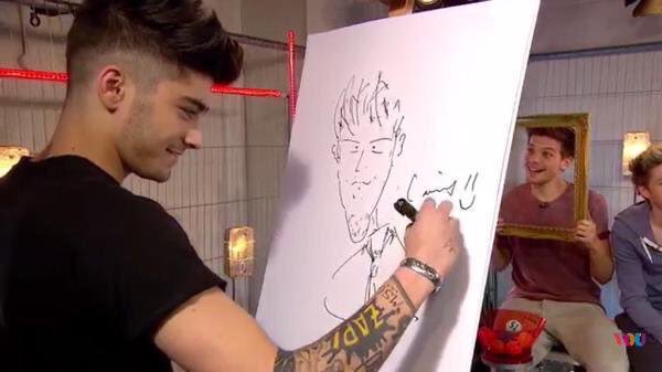 they asked zayn to draw his favorite member of 1d and he drew louis
