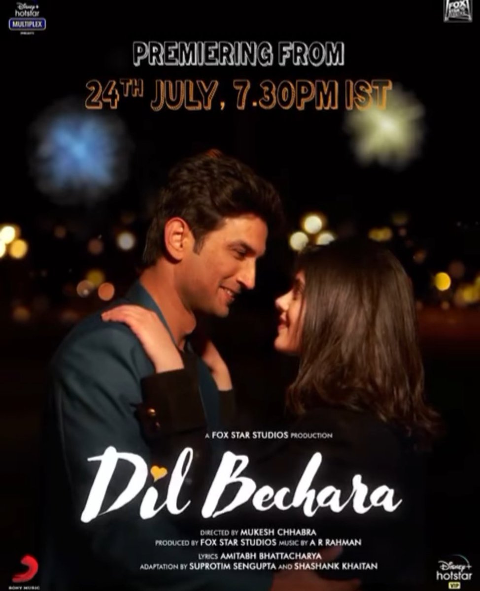 AmritaRao's tweet photo. Friends Let's TREND this Film  TODAY For This Wonderful Soul and Passionate Actor @itsSSR ♥️ 
At 7.30PM IST on @DisneyPlusHS 
#DilBechara #SushantSinghRajput https://t.co/QOnQuI7cWW