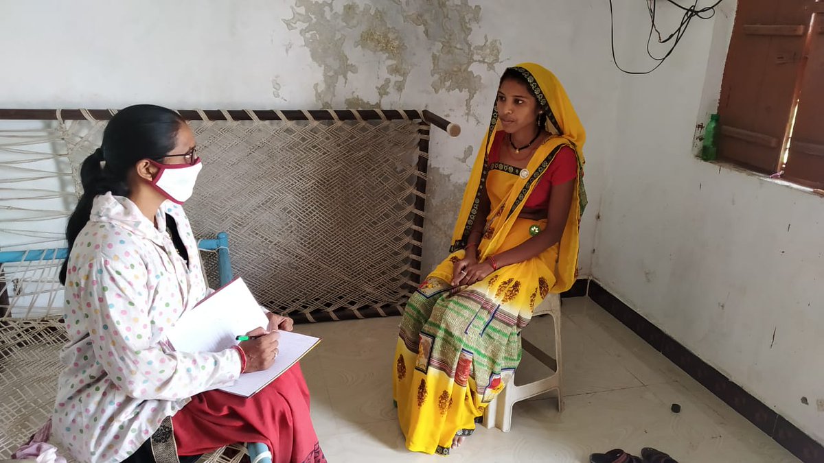 AWW visited pregnant women given advice to her about ANC checkuo and registered in PMMVY. 
<a href="/SPreraks/">Swasth Bharat Prerak Program</a> <a href="/tini_tatatrusts/">TINI</a> <a href="/MinistryWCD/">Ministry of WCD</a> <a href="/MP_WCD/">Directorate Women and Child Development, MP</a> 
#Poshanabhiyaan #SuposhitMP