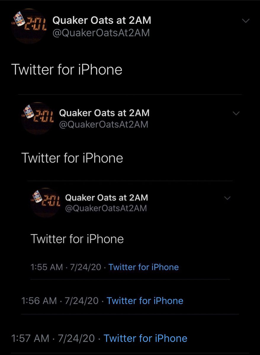QuakerOatsAt2AM's tweet image. Twitter for iPhone