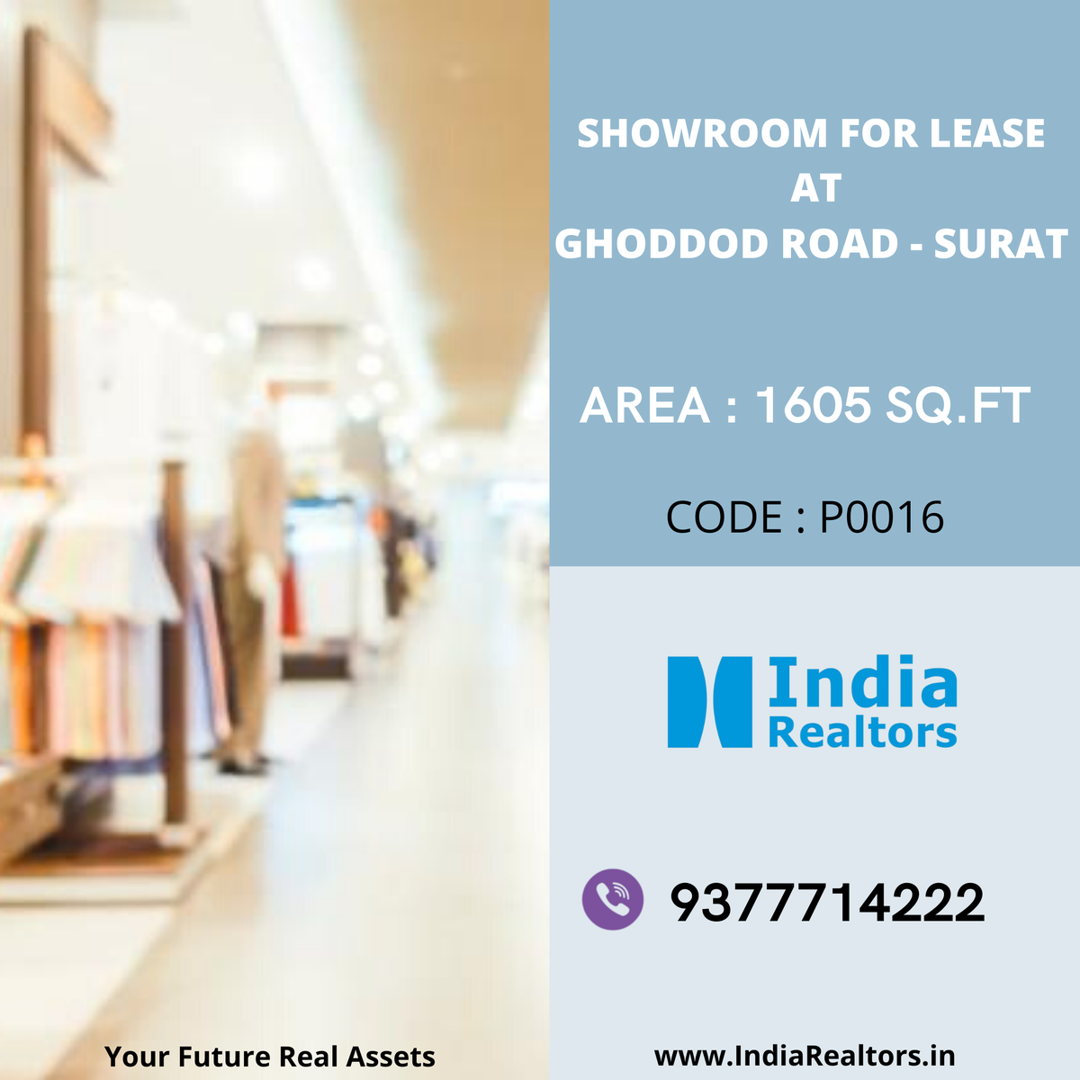 India_Realtors's tweet photo. 1605 Sft Carpet area Showroom for Lease / Rent at Ghoddod, Surat.
Follow For more Properties
https://t.co/VZKEoGtZse
#surat #suratcity #suratsmartcity #IndiaRealtors #SuratProperties #PropertyinSurat #RealEstateInSurat #showroom #shops #commercial #ghoddod https://t.co/sIHna4J1RB