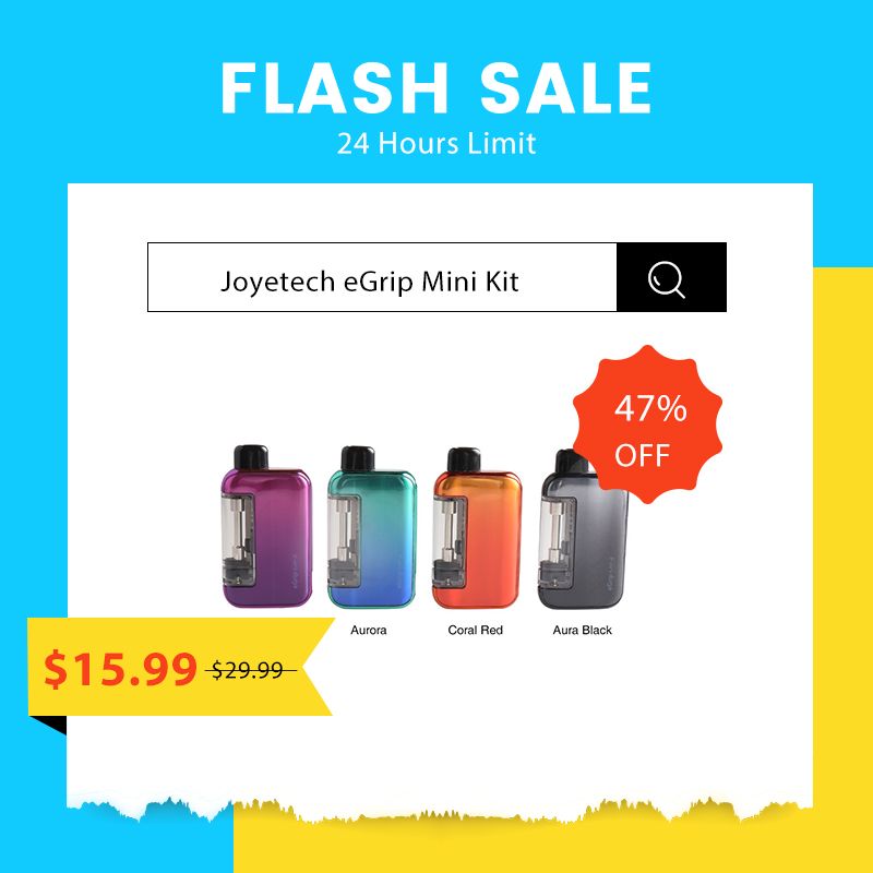 vapesourcing's tweet photo. #FlashSale
๐ฅJoyetech eGrip Mini Kit 420mAh
๐ฅ$15.99 | No coupon needed
24 hours limit๐https://t.co/f8oEEFS1GZ
#vapesourcing #joyetech #joyetechegripmini #egripmini #vape #vapenation #vapelife #vaping #vapepics #vapeshop #vapestore https://t.co/fiOxYybVYH