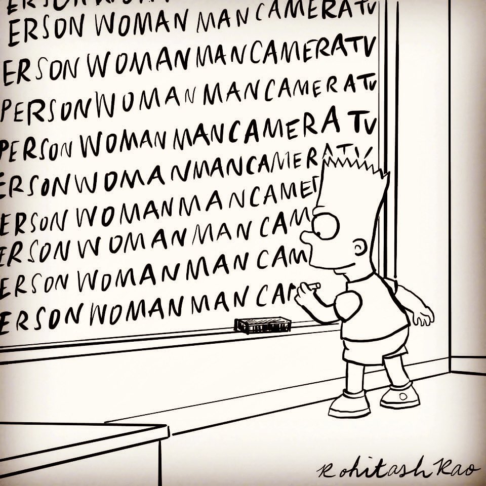 notnowro's tweet photo. #personwomanmancameratv #cognitivetest #popart #bart #simpsons #help https://t.co/NckyJk2V3E
