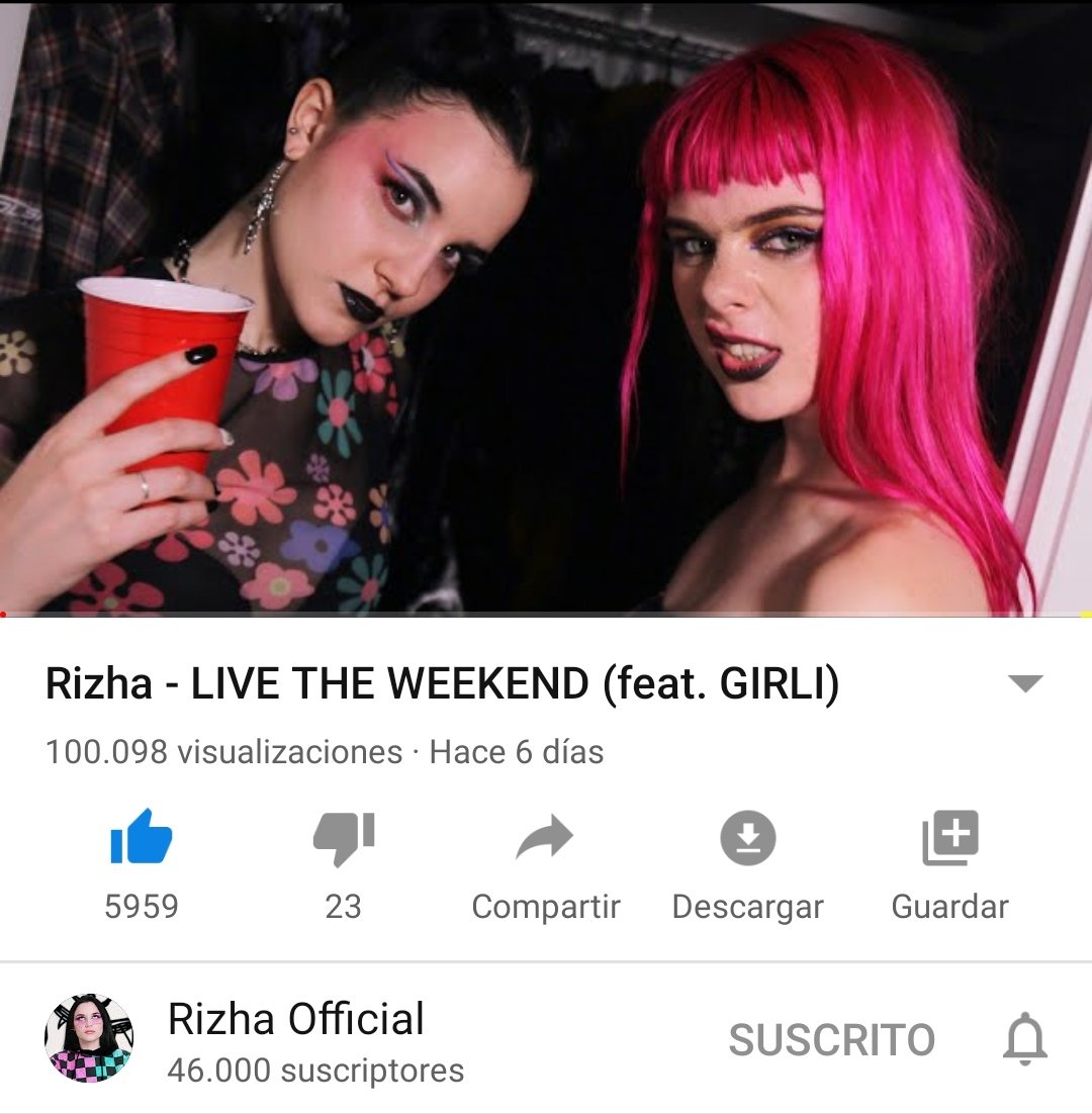 CatyMad23's tweet photo. 100.000 REPRODUCCIONES EN YOUTUBE 🥳🥳🥳🥳 #LiveTheWeekend https://t.co/djzVY8Tczg