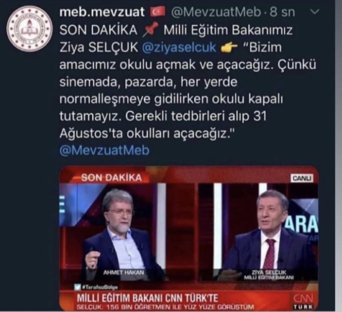 Ziya Selçuk hocamızdan mantıklı bir açıklama ile güne uyanmış bulunuyorum. Bir öğretmen olarak sevinsem mi üzülsem mi bilemedim, iyidik böyle yaaa😁
#HayırlıCumalar