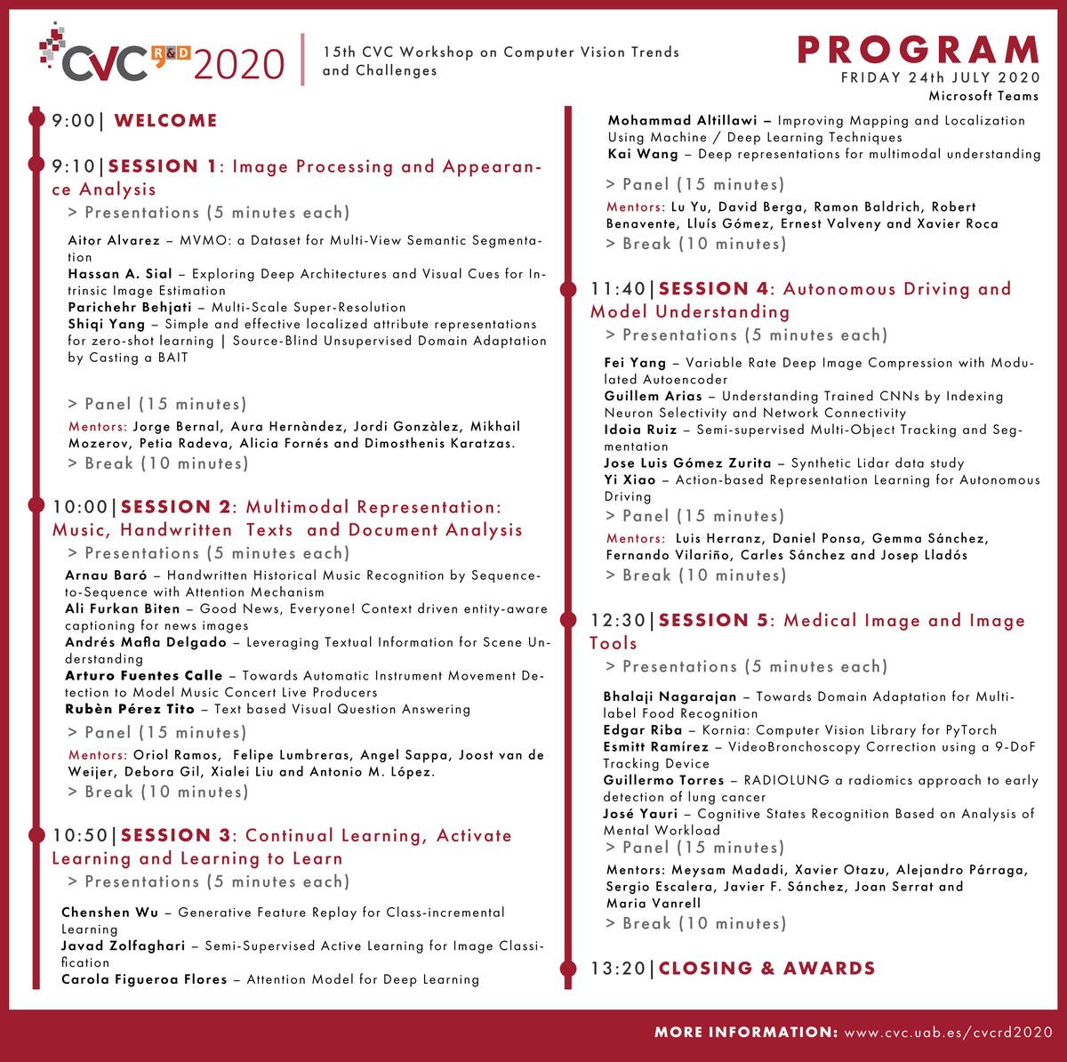 CVC_UAB's tweet photo. Although this year we cannot gather #CVCpeople in person, we decided to bring #CVCRD2020 virtually. A morning full of science is waiting for us! Take a look at our program👇 https://t.co/mcK5KpYba9