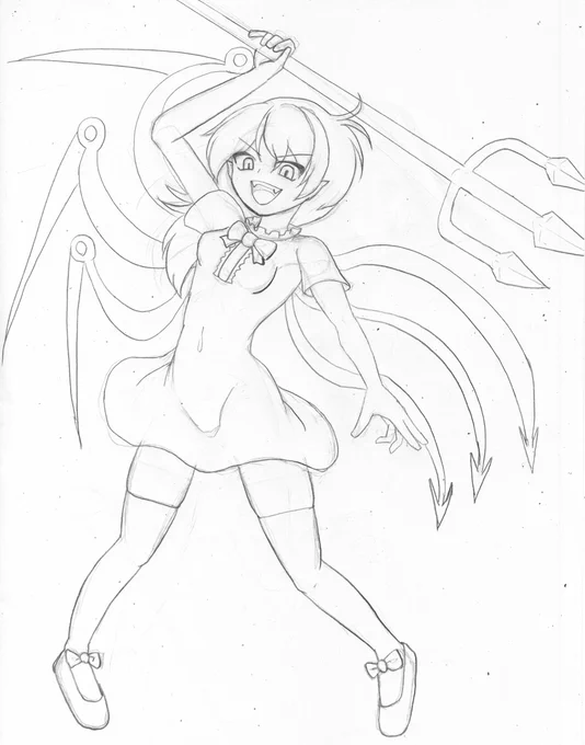 描いてみたはいいんだけどちょっと色を塗るって気になれないのでボツ。あとでも一度描きなおすので供養ついでに。 